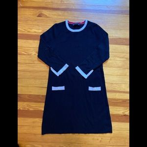 Zara Mod Retro Black and White Knit Shift Dress